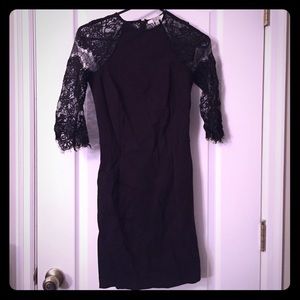 3/4 sleeve little black dress